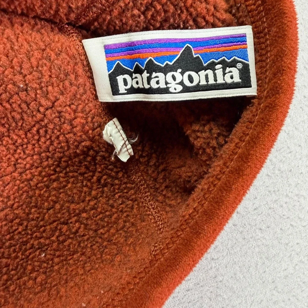 Patagonia Better Sweater 1/4 Zip Fleece Pullover Rust Orange Kids XXL Women's XS